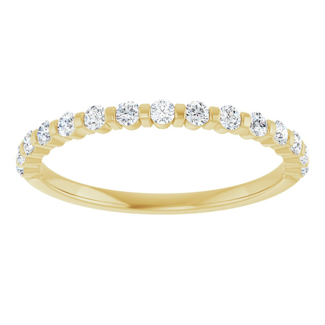 10K Gold Round Natural Diamond Bar Channel-Set Anniversary Band – 1/5–5/8 CTW (Style 123675) - Yellow Gold - view 3