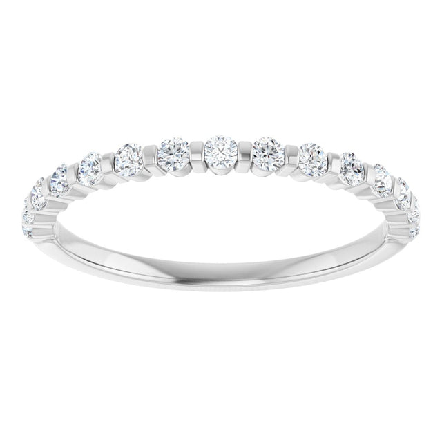 10K Gold Round Natural Diamond Bar Channel-Set Anniversary Band – 1/5–5/8 CTW (Style 123675) - White Gold - view 3