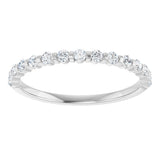 Platinum Round Natural Diamond Bar Channel-Set Anniversary Band – 1/4–3/4 CTW - view 3