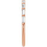 10K Gold Straight Baguette Natural Diamond Bar Channel-Set Anniversary Band – 1/5–5/8 CTW (Style 123675) - Rose Gold - view 4