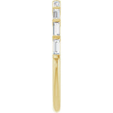 10K Gold Straight Baguette Lab-Grown Diamond Bar Channel-Set Anniversary Band – 1/5–1/2 CTW (Style 123675) - Yellow Gold - view 4