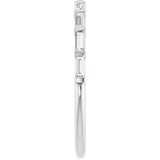 10K Gold Straight Baguette Lab-Grown Diamond Bar Channel-Set Anniversary Band – 1/5–1/2 CTW (Style 123675) - White Gold - view 4