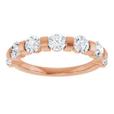 10K Gold Round Lab-Grown Diamond Bar Channel-Set Anniversary Band – 7/8–1 1/3 CTW - Rose Gold - view 3