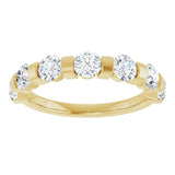 10K Gold Round Lab-Grown Diamond Bar Channel-Set Anniversary Band – 7/8–1 1/3 CTW - Yellow Gold - view 3
