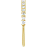 10K Gold Square Natural Diamond Bar Channel-Set Anniversary Band – 3/8–1 1/6 CTW - Yellow Gold - view 4