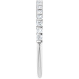 10K Gold Square Natural Diamond Bar Channel-Set Anniversary Band – 3/8–1 1/6 CTW - White Gold - view 4