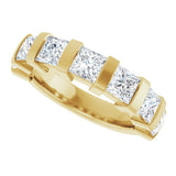 10K Gold Square Lab-Grown Diamond Bar Channel-Set Anniversary Band – 1 1/3–2 3/4 CTW (Style 123675) - Yellow Gold - view 5