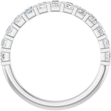 Platinum Square Lab-Grown Diamond Bar Channel-Set Anniversary Band – 1/3–1 1/2 CTW - view 2