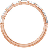 10K Gold Straight Baguette Natural Diamond Bar Channel-Set Anniversary Band – 1/5–5/8 CTW (Style 123675) - Rose Gold - view 2