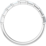 10K Gold Straight Baguette Lab-Grown Diamond Bar Channel-Set Anniversary Band – 1/5–1/2 CTW (Style 123675) - White Gold - view 2