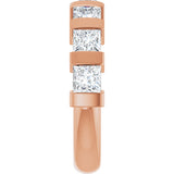 10K Gold Square Natural Diamond Bar Channel-Set Anniversary Band – 1 3/8–2 3/4 CTW (Style 123675) - Rose Gold - view 4