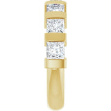 10K Gold Square Natural Diamond Bar Channel-Set Anniversary Band – 1 3/8–2 3/4 CTW (Style 123675) - Yellow Gold - view 4