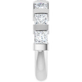 10K Gold Square Lab-Grown Diamond Bar Channel-Set Anniversary Band – 1 1/3–2 3/4 CTW (Style 123675) - White Gold - view 4