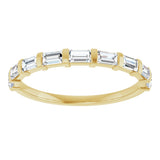 10K Gold Straight Baguette Natural Diamond Bar Channel-Set Anniversary Band – 1/5–5/8 CTW (Style 123675) - Yellow Gold - view 3