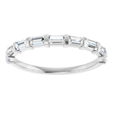 10K Gold Straight Baguette Natural Diamond Bar Channel-Set Anniversary Band – 1/5–5/8 CTW (Style 123675) - White Gold - view 3