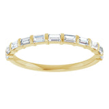 10K Gold Straight Baguette Lab-Grown Diamond Bar Channel-Set Anniversary Band – 1/5–1/2 CTW (Style 123675) - Yellow Gold - view 3