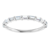 Platinum Straight Baguette Natural Diamond Bar Channel-Set Anniversary Band – 1/5–3/4 CTW - view 3