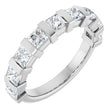 Platinum Square Lab-Grown Diamond Bar Channel-Set Anniversary Band – 1/3–1 1/2 CTW