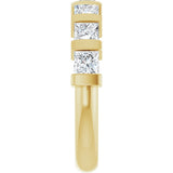 10K Gold Square Natural Diamond Bar Channel-Set Anniversary Band – 1 3/8–2 3/4 CTW (Style 123675) - Yellow Gold - view 4