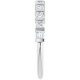 Platinum Square Lab-Grown Diamond Bar Channel-Set Anniversary Band – 1/3–1 1/2 CTW - view 4