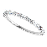 10K Gold Straight Baguette Lab-Grown Diamond Bar Channel-Set Anniversary Band – 1/5–1/2 CTW (Style 123675) - White Gold - view 5