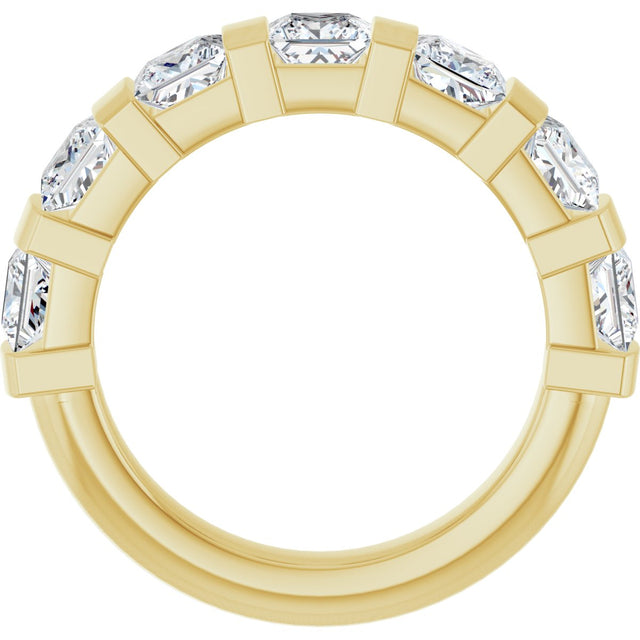 10K Gold Square Natural Diamond Bar Channel-Set Anniversary Band – 1 3/8–2 3/4 CTW (Style 123675) - Yellow Gold - view 2