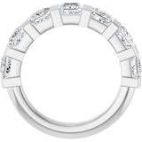 10K Gold Square Natural Diamond Bar Channel-Set Anniversary Band – 1 3/8–2 3/4 CTW (Style 123675) - White Gold - view 2