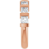 10K Gold Square Lab-Grown Diamond Bar Channel-Set Anniversary Band – 1 1/3–2 3/4 CTW (Style 123675) - Rose Gold - view 4