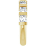10K Gold Square Natural Diamond Bar Channel-Set Anniversary Band – 1 3/8–2 3/4 CTW (Style 123675) - Yellow Gold - view 4