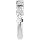 10K Gold Square Lab-Grown Diamond Bar Channel-Set Anniversary Band – 1 1/3–2 3/4 CTW (Style 123675) - White Gold - view 4