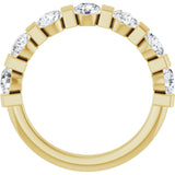 10K Gold Round Lab-Grown Diamond Bar Channel-Set Anniversary Band – 7/8–1 1/3 CTW - Yellow Gold - view 2