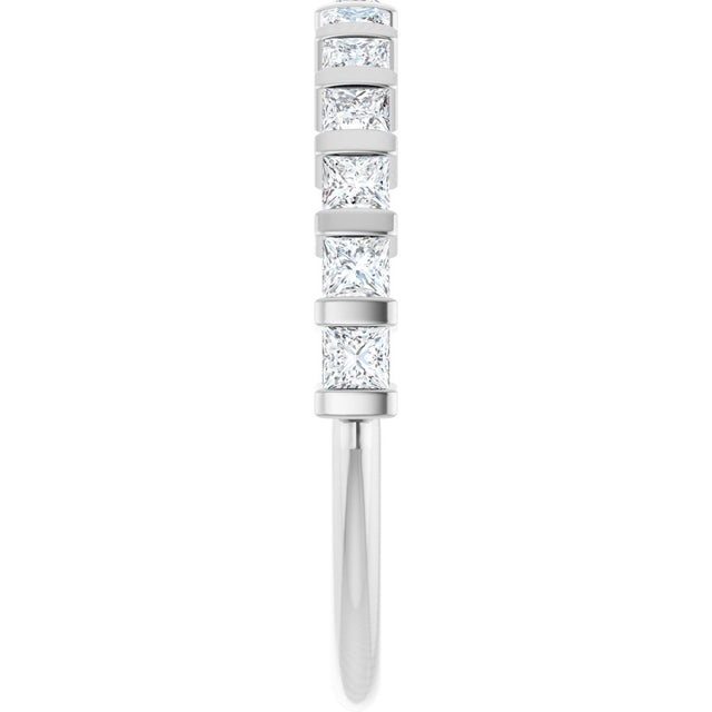 Platinum Square Lab-Grown Diamond Bar Channel-Set Anniversary Band – 1/3–1 1/2 CTW - view 4