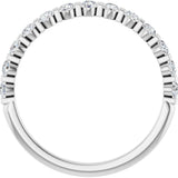 10K Gold Round Lab-Grown Diamond Bar Channel-Set Anniversary Band – 1/5–5/8 CTW (Style 123675) - White Gold - view 2