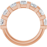 10K Gold Square Lab-Grown Diamond Bar Channel-Set Anniversary Band – 1 1/3–2 3/4 CTW (Style 123675) - Rose Gold - view 2