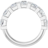 10K Gold Square Lab-Grown Diamond Bar Channel-Set Anniversary Band – 1 1/3–2 3/4 CTW (Style 123675) - White Gold - view 2