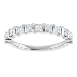 Platinum Square Lab-Grown Diamond Bar Channel-Set Anniversary Band – 1/3–1 1/2 CTW - view 3