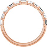 10K Gold Straight Baguette Lab-Grown Diamond Bar Channel-Set Anniversary Band – 1/5–1/2 CTW (Style 123675) - Rose Gold - view 2