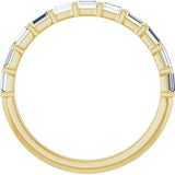 10K Gold Straight Baguette Natural Diamond Bar Channel-Set Anniversary Band – 1/5–5/8 CTW (Style 123675) - Yellow Gold - view 2