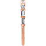10K Gold Straight Baguette Natural Diamond Bar Channel-Set Anniversary Band – 1/5–5/8 CTW (Style 123675) - Rose Gold - view 4