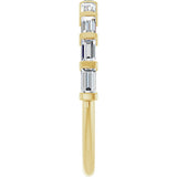 10K Gold Straight Baguette Natural Diamond Bar Channel-Set Anniversary Band – 1/5–5/8 CTW (Style 123675) - Yellow Gold - view 4