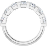 10K Gold Square Lab-Grown Diamond Bar Channel-Set Anniversary Band – 1 1/3–2 3/4 CTW (Style 123675) - White Gold - view 2