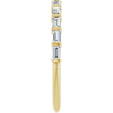 10K Gold Straight Baguette Natural Diamond Bar Channel-Set Anniversary Band – 1/5–5/8 CTW (Style 123675) - Yellow Gold - view 4