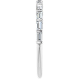 10K Gold Straight Baguette Natural Diamond Bar Channel-Set Anniversary Band – 1/5–5/8 CTW (Style 123675) - White Gold - view 4