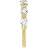 10K Gold Round Natural Diamond Bar Channel-Set Anniversary Band – 3/4–1 1/2 CTW (Style 123675) - Yellow Gold - view 4