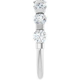 10K Gold Round Lab-Grown Diamond Bar Channel-Set Anniversary Band – 7/8–1 1/3 CTW - White Gold - view 4