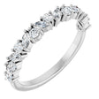 Platinum Marquise Natural Diamond Scattered Anniversary Band – 1/2 CTW