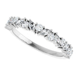 Platinum Marquise Lab-Grown Diamond Scattered Anniversary Band – 3x1.5 mm Stones - view 5