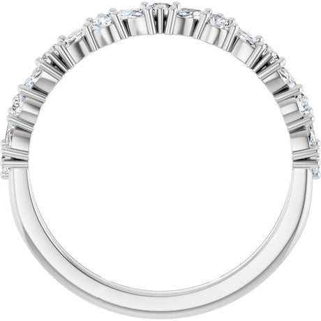 Platinum Marquise Natural Diamond Scattered Anniversary Band – 1/2 CTW - view 2