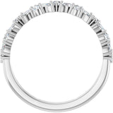 Platinum Marquise Lab-Grown Diamond Scattered Anniversary Band – 3x1.5 mm Stones - view 2