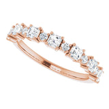 14K Gold Asscher Natural Diamond Anniversary Band – 1/2–1 1/3 CTW - Rose Gold - view 5